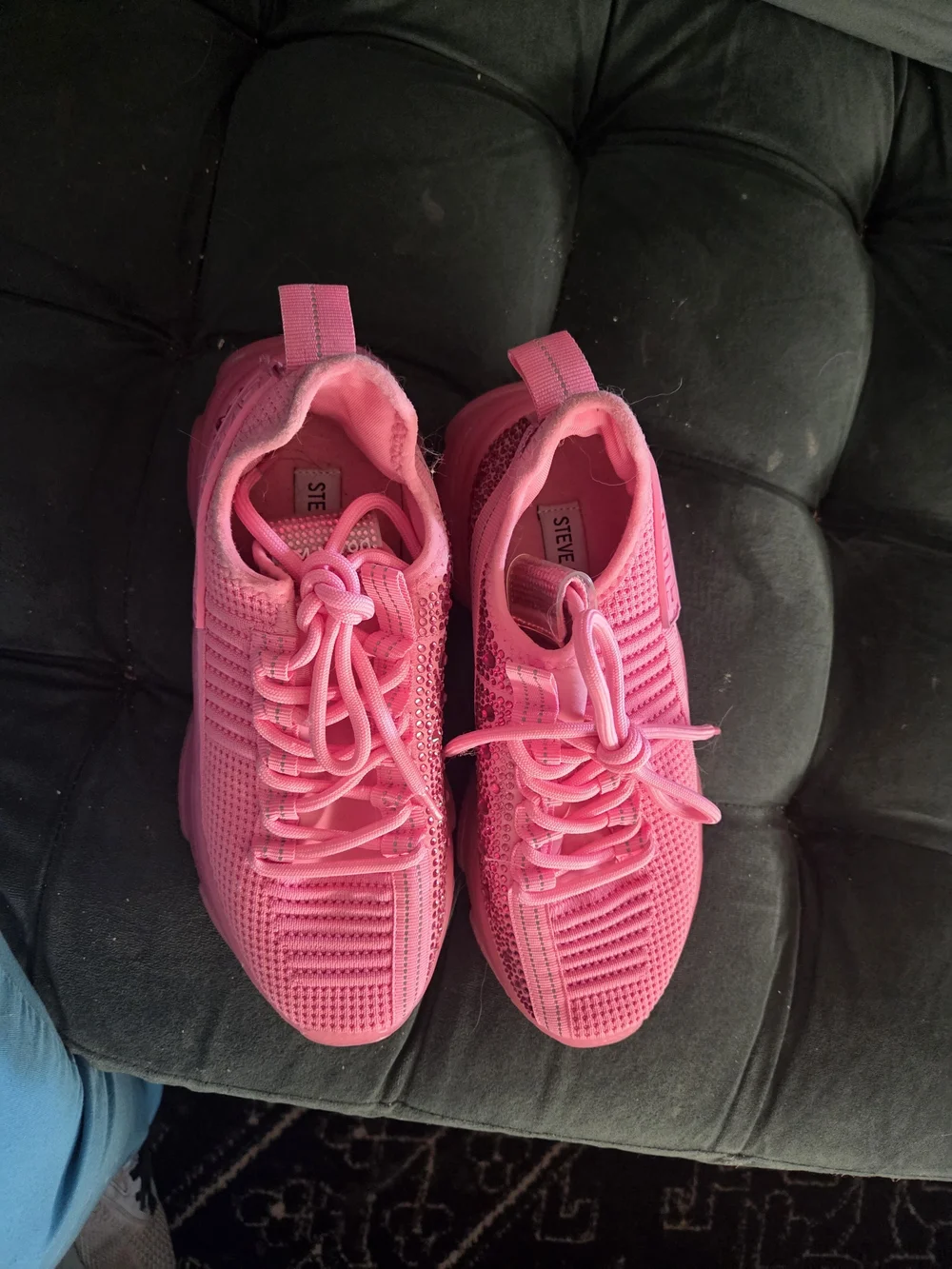 Steve Madden Crystal Hot Pink Sneakers Size 6